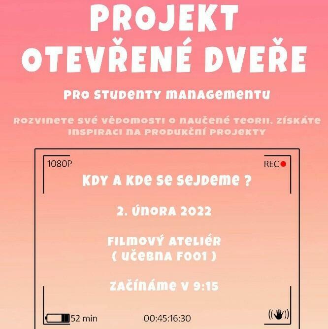 Projektový den na oboru Management a produkce